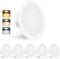 YindaLux 6er Set LED Einbaustrahler 230V 3W 3000K Warmweiß 4000K Neutralweiß 6000K Kaltweiß, LED Spot Ultra Flach 300LM Bohrloch 55-58mm und 15mm Flache, IP44 Möbeleinbauleuchte Einbauspots, Weiß