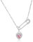 SILBERTALE 925 Sterling Silber Sicherheitsnadel Halskette Herz Anhänger Halskette Choker Halskette für Frauen Paper Clip Anhänger Mode Schmuck