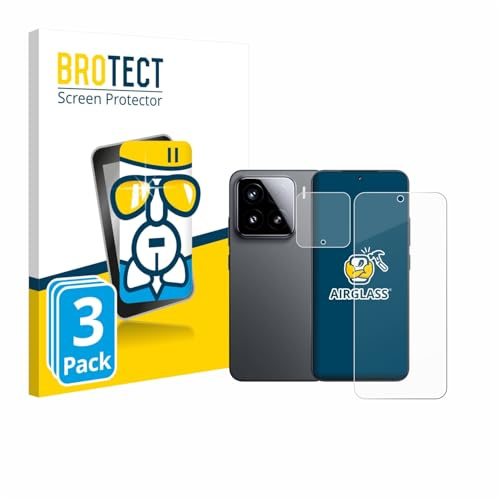 BROTECT Schutzglas für Xiaomi 15 | (Display+Kamera) 3 Stück Transparenter Displayschutz Made in Germany Schutzfolie Panzer Folie Glas 9H Einfache Montage Clear