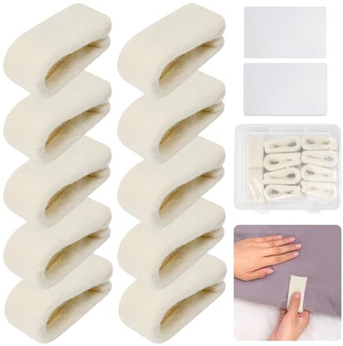 WEFHEF 10 Pcs Pince Couette Antidérapant, Attache Couettes Lit avec Bordure Douce, Clip de Fixation Couette sans Aiguille, Pince de Maintien pour Couettes Blanc, avec Boîte, pour Auberge Hôtel Chambre