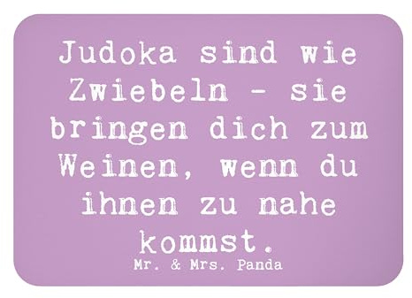 Mr. & Mrs. Panda magnet Spruch Judo Zwiebel - Geschenk, Sportler Geschenke, Kühlschrankmagnet, Pinnwandmagnet, Judoka, Techniken, Tränen, whiteboardmagnet, haftmagnet, Zwiebeln, Notizhalter, humorvoll