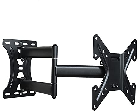 Modern Corner Tv Stand Wall Mounted Three-Arm Tv Bracket Full Motion Swivels Tilts Extension Rotation Tv Mount For Most 26-55 Inch Lcd Tvs, Holds Up To 66Lbs He