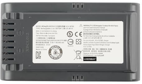 LUSONBAY VCA-SBT90 Battery for Samsung Jet 60 65 70 75 90 Series Cordless Stick Vacuum Cleaner VCA-SBTA60 VCA-SBT90EB VS15A6032R7/AA Model Battery 21.6V 86.4Wh/4Ah