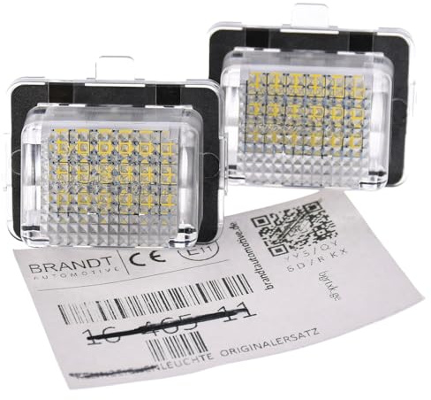 BRANDT Kennzeichenleuchten LED kompatibel mit Mercedes Benz S-Klasse W221 C-Klasse W204 S204 E-Klasse W212 W207 C207 S212 A207 C216 W216 CL-KLASSE Kennzeichenbeleuchtung