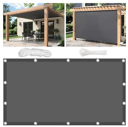 Toldo Vela Rectangular 1.5x3M Toldos Exterior Terraza Impermeable Toldo Vela de Sombra con Ojales y Cuerdas de Sujeción 95% protección UV para Exterior Patio jardín Gris Oscuro