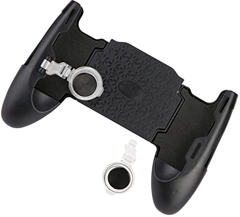 Yechiry Portable Mobile Phone Gamepad Holder with Coin-sized Joystick, Adjustable Back Bracket for Movie Watching, Silicone Suction Cup for Stable