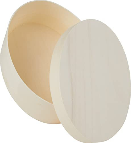 VBS Holz-Spanschachtel,oval,12x9cm, H 5cm