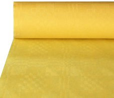 4 St Papiertischtuch mit Damastprägung 50 m x 1 m gelb