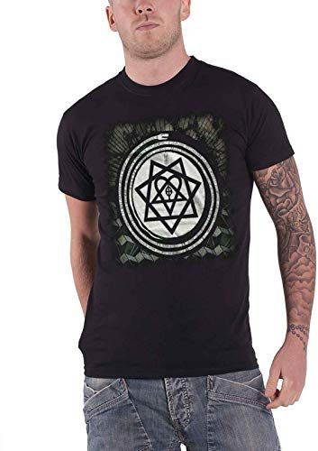 Him Herren Album Symbols T-Shirt, Schwarz, XXL
