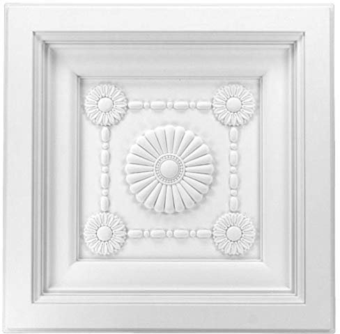 1 placa de techo | PU | estuco | resistente a los golpes | Grand Decor | 60 x 60 cm | FR8099