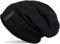 styleBREAKER Unisex Feinstrick Beanie Mütze mit weichem Fleece Innenfutter, warme Winter Strickmütze 04024065, Farbe:Schwarz