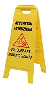 CARTELLO SEGNALE PAVIMENTO BAGNATO ITALIANO C112619