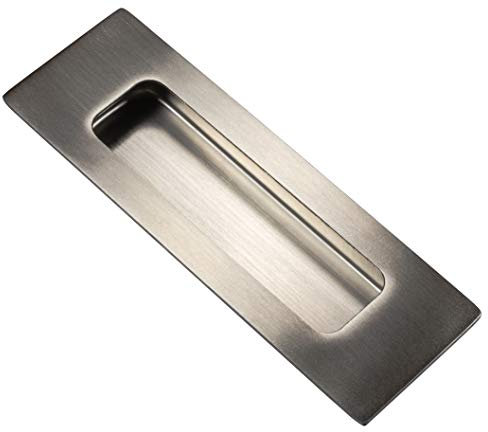 Gedotec Muschelgriff Schiebetür Einlassgriff eckig Schiebetürgriff Edelstahl matt für Innentüren - Laranka | Griffmuschel verdeckt | 120 x 40 mm | 1 Stück - Design Schiebetür-Muschel für Zimmertüren