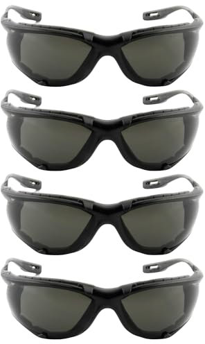 3M Occhiali protettivi Virtua CCS: Gray Anti-Fog Lens with Foam Gasket (Grigio) [4 pacco]