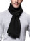 WANYING Winter Herbst Herren Strickschal Wolle Gestrickter Schal Warm Weich Einfach Schick Gentleman - 180 * 30 cm Einfarbig Schwarz