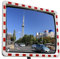 professioneller Verkehrsspiegel mit Reflektoren Konvexspiegel Sicherheitsspiegel Beobachtungsspiegel 40x60 cm Top Sicht mit Dichtung wetterfest Einfahrt Ausfahrt Strasse Garage