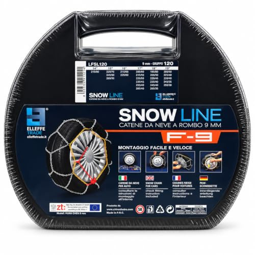 Snow Line SL9-120 - SCHNEEKETTEN FÜR Fahrzeuge 9 MM GR. 120 MAßE 225/55 R17 - TÜV GEPRÜFT