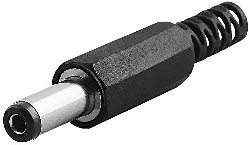 BestPlug Prise électrique 12 V 24 V DC Version à souder, Diamètre intérieur 2,5 mm, Diamètre extérieur 5 mm, Noir