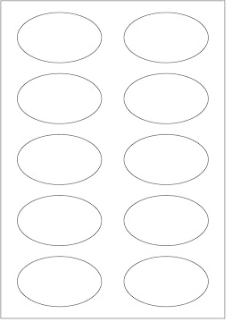 MADE IN GERMANY 1.000 ovale Etiketten selbstklebend 80 x 47 mm weiß permanent klebend auf Bogen A4 (100 Bögen x 10 Etik.) CS Label – Universaletiketten zum Beschriften und Bedrucken.