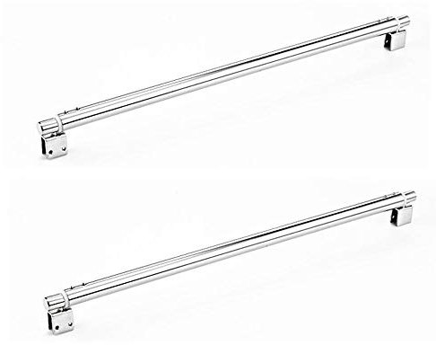 Nuzamas Lot de 2 barres télescopiques pour paroi de douche 600 mm à 800 mm, verre sur verre, 25 mm, compatible avec verre de 8 mm à 12 mm, bras de support en acier inoxydable