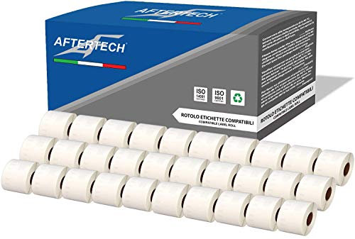 Aftertech 30 x 99014 54 x 101 mm kompatible Klebeetiketten (220 Etiketten/Rolle = 6600 insgesamt) für Dymo LabelWriter Seiko SLP Etikettiermaschinen S0722436 30x99014