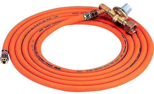 SIEVERT Propan Gasschlauch R 3/8 li x R 3/8 li, 5 Meter, mit Druckregler, für Schweißbrenner