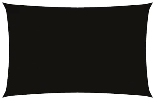 vidaXL Sonnensegel Wasserfest Sonnenschutz Windschutz Sonnendach UV Schutz Garten Terrasse Balkon Oxford-Gewebe Rechteckig 2,5x5m Schwarz