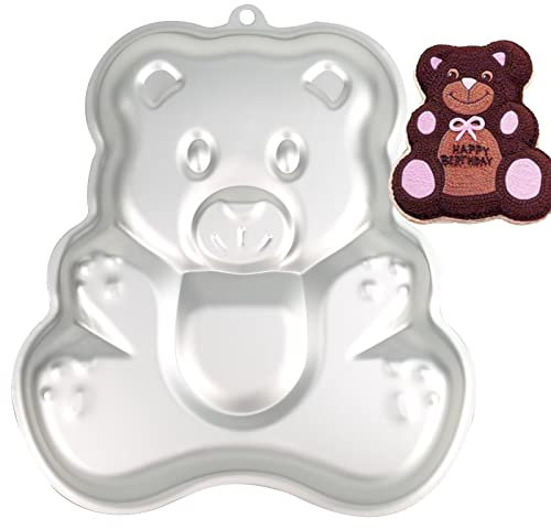 SADYFON Kuchenform in Bärenform, Panda-Form, 3D-Aluminium, antihaftbeschichtet, Kuchendekorationsform, Geburtstag, Hochzeit, Jahrestag, Party, Kuchen-Backformen, Backformen