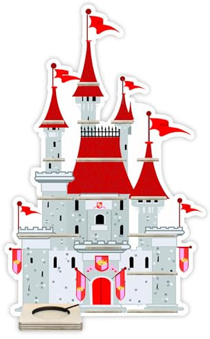 Farbklecks-Collection Musikboxregal Burg blau - passend für Toniebox - Regal mit Platz für Box sowie 20-25 Figuren