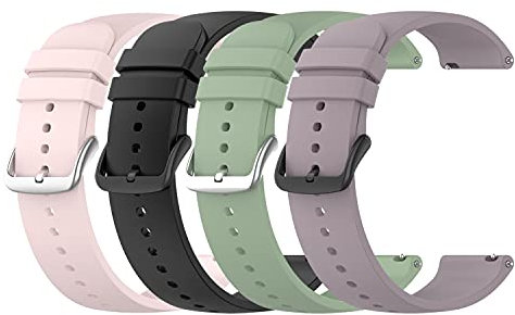 Chofit Armbänder kompatibel mit Imilab KW66/Yamaha SW022/One Plus, weiches Silikon-Sportarmband für 22 mm Schnellverschluss-Ersatzband, 4 Stück, Einheitsgröße, Silikon, Kein Edelstein