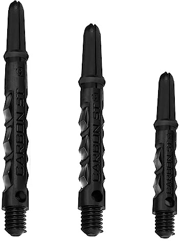 Harrows Dart Shafts Carbon ST Stiele mit Pyramidenringen, Tweenie, Schwarz