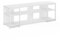 Furinno Camnus - Mueble de televisor, para televisores de hasta 65, 143 x 51,1 x 39,6 cm (ancho x alto x largo), color blanco liso y blanco