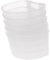 Ocobudbxw Bird Cage,Birdcage 5 Pack Bird Feeding Dish Plastic Cups Parrot Food Water Bowl Cage Coop Cup for Parakeet Conure Cockatiel Lovebird, White