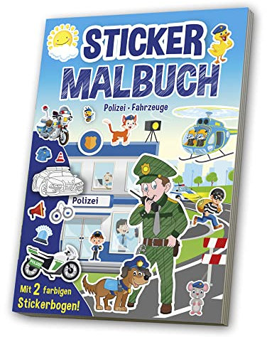 Mal- & Stickerbuch: Polizei