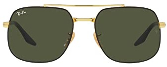Ray-Ban RB 3699 Black Gold/Green 56/18/145 Unisex Sunglasses