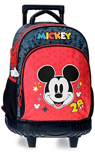 Disney Mickey Get Moving Mochila Compact 2 Ruedas Multicolor 32x45x21 cms Poliéster 28,9L