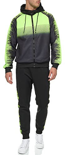 C-IN-C Survêtement de jogging pour homme - Motif baroque - Survêtement de course à pied - Combinaison de sport - Combinaison de loisirs - Modèle, A0018 (vert), M