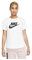 NIKE DX7906-100 W NSW TEE ESSNTL ICN FTRA T-Shirt Women's White/Black/Black Size XS