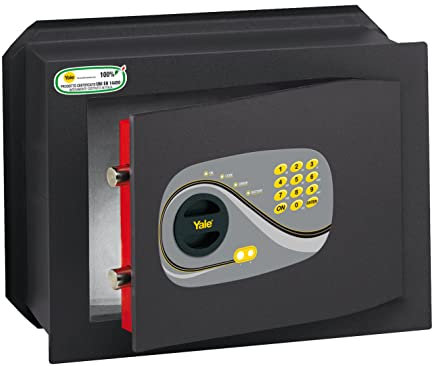 Yale Tresor Serie 326 Y3260520 Digitaler Wandtresor Y326, Schwarz