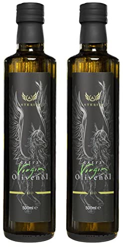 Asterius griechisches Bio-Olivenöl extra nativ | 2x500ml (1L) | 100% Koroneiki | Kaltgepresst & mild-fruchtig | Premium-Qualität aus Griechenland