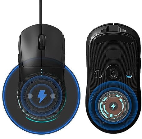 Replacement Qi Mouse Wireless Charger Module Coin Compatible with Logitech G Pro X SUPERLIGHT 2/G502 Plus/G703/G903/ Hero G Pro Wireless Gaming Mice (NOT Compatible with POWERPLAY Mouse Pad) (Blue)