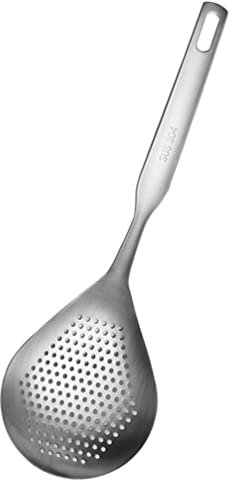 Luxshiny Filtro A Rete Colapasta Di Mestolo Per Schiumarola Wok Mestolo Portata Mestolo in Metallo Filtro a Ragno Dell'olio Mestolo Da Cucina Cestino Cucchiaio Gnocco Acciaio Inossidabile