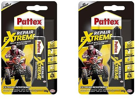 Pattex 100% Repair Extreme- Colle multi-matériaux ultra résistante en gel- tube 20 gr (Lot de 2)