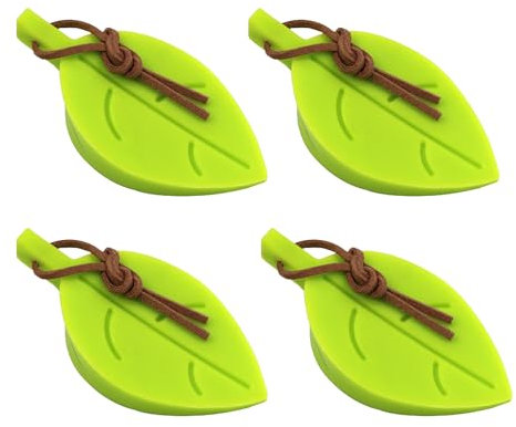 Door Stopper, Shunshi 4 Pack Heavy Duty Cute Leaf Style Rubber Door Stop Finger Protector, Anti-Skid and Durable Door Wedge, Flexible and Effective to Keep Door Open,for Home and Office. (Green)