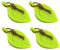Door Stopper, Shunshi 4 Pack Heavy Duty Cute Leaf Style Rubber Door Stop Finger Protector, Anti-Skid and Durable Door Wedge, Flexible and Effective to Keep Door Open,for Home and Office. (Green)