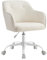 SONGMICS Homeoffice Stuhl, Drehstuhl, Schreibtischstuhl, höhenverstellbar, bis 110 kg belastbar, atmungsaktiver Sherpa-Stoff und PU, für Arbeitszimmer, Schlafzimmer, cappuccinobeige OBG019W01