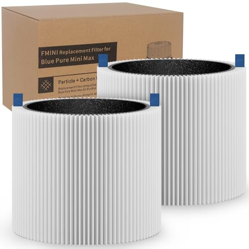 Musslan Filter für Blueair Blue Pure Mini Max, Aktivkohle, 2 Stück | 2-in-1-Aktivkohle und H13 HEPA, absorbiert Kochrauch, Haustiergerüche und Dämpfe, fängt 99,97 % bis 0,1 Mikron ein, 2 Stück