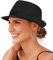 Creekstone Sonnenhüte für Damen Fedora & Trilby-Hüte für Herren Sommer Strohhut (DE/NL/SE/PL, Alphanumerisch, M, SCHWARZ)