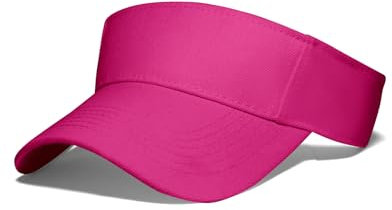 NebulaGlam Visor Hat, Damen Visor, Visor Cap Sommerkappe Kappe mit Sonnenvisier für Tennis Running Golf Wandern (Rosenrot)