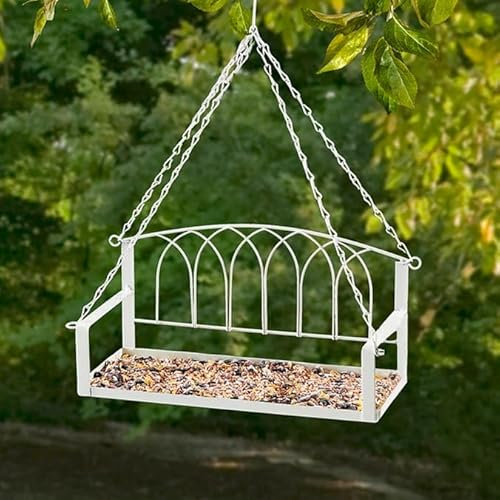 Garden Decoration Metal Swing Chair Bird Feeder Hanging Bird Feeder Ideal For Feeding Small Birds Garden Hanging Swing Bird Feeder